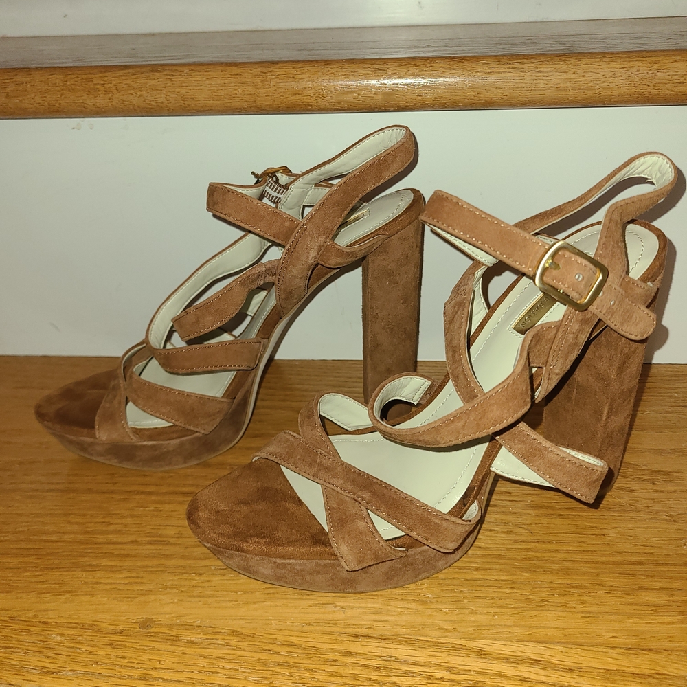 NWOT/NWOB BCBGeneration Morgan Strappy Heel In Carmel Sz 8 - Picture 5 of 10